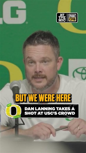 Dan Lanning credits the Oregon fans for packing out the Coliseum against USC tonight 🗣️ #oregon #usc