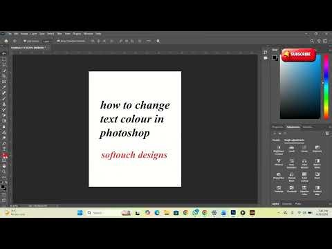 how to change text colour in photoshop