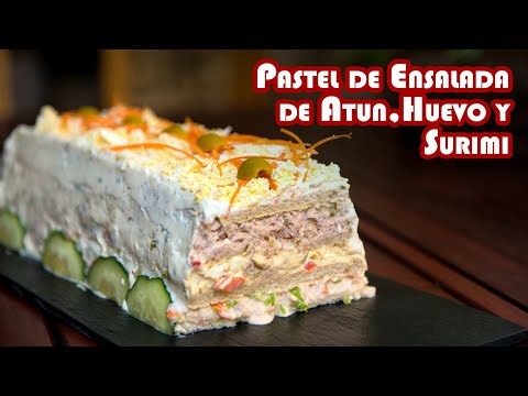 Pastel de Atun, Huevo y Surimi - Entrante Facil y Delicioso