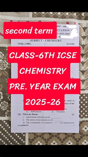 CLASS-6TH ICSE CHEMISTRY 2025-26 #highaimstudypoint #exampreparation #icse