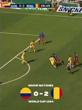 COLOMBIA VS ROMANIA | GROUP MATCHES | WORLD CUP 1994 🔥