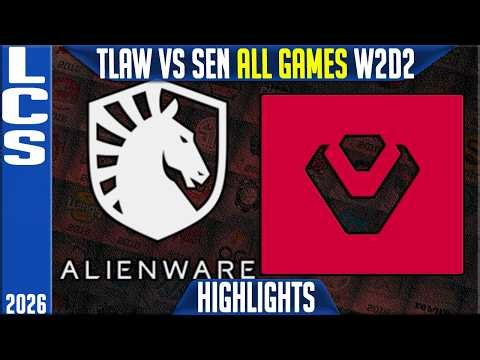 TLAW vs SEN Highlights ALL GAMES | LCS Summer 2026 W2D2 | Team Liquid vs Sentinels