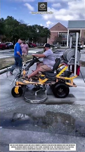 Cleaning Concrete Surface Tool Innovation Using Ride On Floor Grinder #innovation