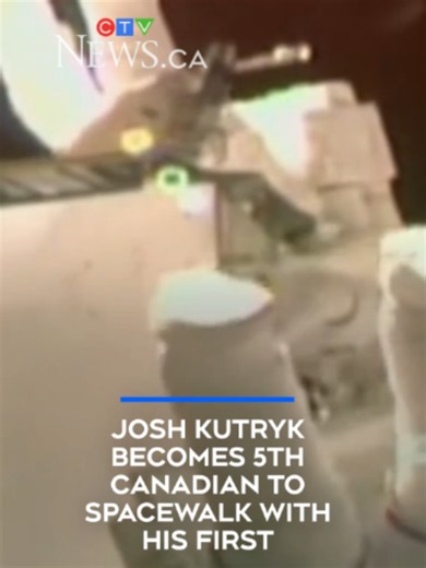 Canadian astronaut Josh Kutryk conducts his first spacewalk, outside the International Space Station. He is the fifth Canadian to perform a spacewalk. #breakingnews #newstiktok #watch #canada #ctv #news