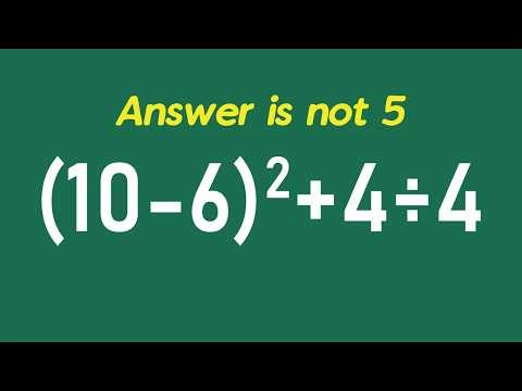 (10-6)^2+3÷3 = ❓ | Only 1 in 30 Can Solve This Math Question! | PEMDAS Trick Question