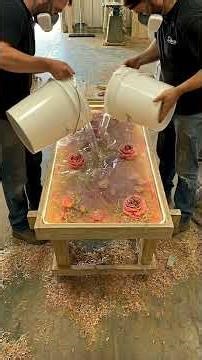 DIY Glowing Floral Epoxy Resin Table Build (Insane Reveal!) 🌹