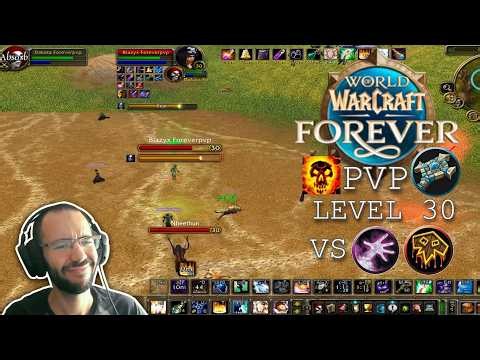 WoW Forever Beta #36 Duel Tournament Shadow Priest VS Warlock/Shaman Level 30 Gameplay,Strategy,Tips