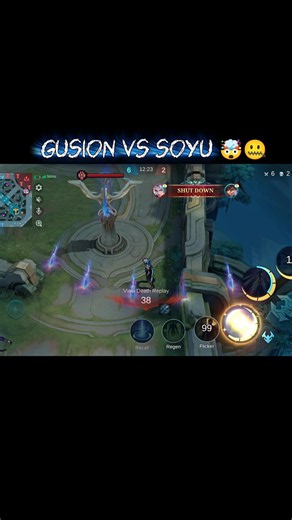 GUSION vs SOYU 🤯🤐 #mlbbshorts #mobilelegends #gusion #soyu