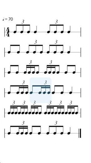 Triplets - Rhythm Practice 🥁🎵 #learnmusic #musiclesson #drumlesson