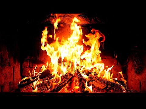 Cozy Fireplace 4K (12 HOURS). Fireplace with Crackling Fire Sounds. Fireplace Ambience