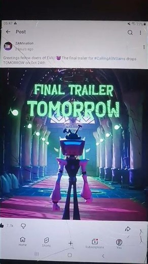 My Reaction To Calling All Villains Final Trailer Coming Tomorrow: 🤩🤩🤩🤩🤩🤩 #callingallvillains