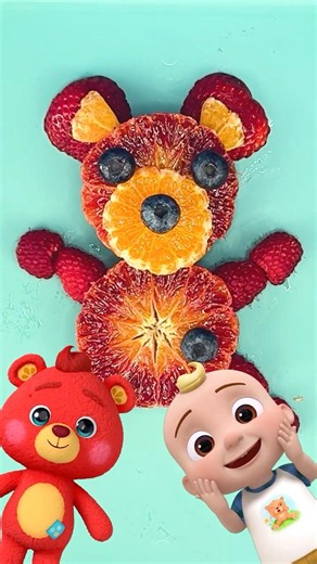 Make a Boba Bear Out of Fruit! 🍊🍓🐻 Easy DIY Crafts for Kids #cocomelon