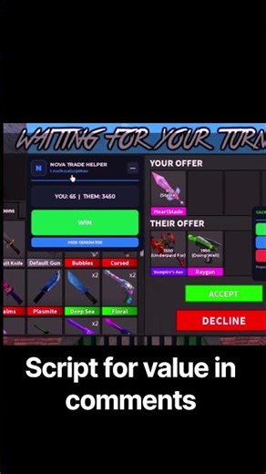 Script for values mm2 #mm2 #robloxscript #roblox #mm2dupe #script #murdermystery #mm2roblox #fyr