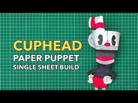How to make a Cuphead Puppet - Single sheet of paper build