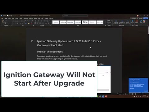 Ignition Gateway Will Not Start After Upgrade