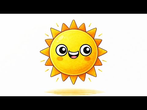 How to Draw a Sun ☀️ Easy Step by Step Drawing for Kids | Simple Art for Toddlers