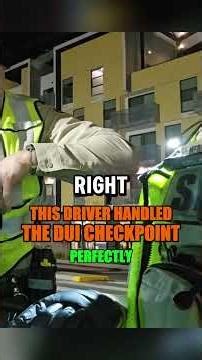 This Driver Handled The DUI Checkpoint Perfectly