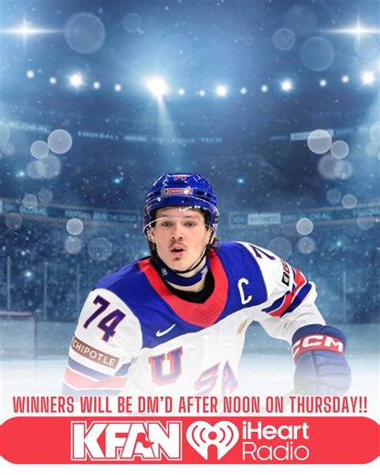 Clear your Friday schedule, we've got World Juniors Quarterfinal tickets up for grabs! To Enter: 🏒 Follow KFAN FM 100.3 🏒 Like & Share This Post 🏒 Tag Your Hockey Buddy In The Comments Winners will be DM'd after Noon tomorrow! | KFAN FM 100.3