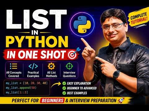 Python List Complete Tutorial in One Shot | Beginner to Advanced