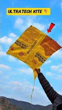 A kite 🪁 made by Ultratech Cement bag ( कट्टे ) #mrpagalpan #shorts #kite #kiteflying #kitefestival