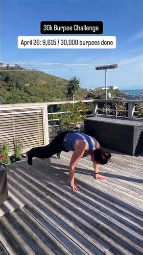 9,615 burpees down, 20,385 to go #challenge #fitness #shorts