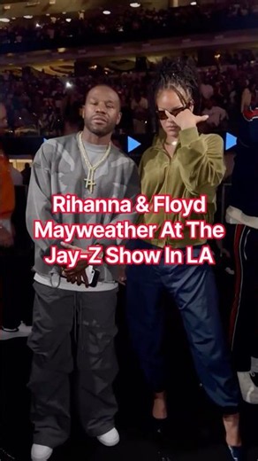 Rihanna & Floyd Mayweather At The Jay-Z Show In LA #tamtonight