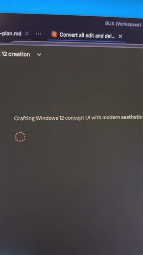I Asked AI to Build Windows 12 😳 | Claude AI Coding Challenge #developer #shorts #tech #windows12