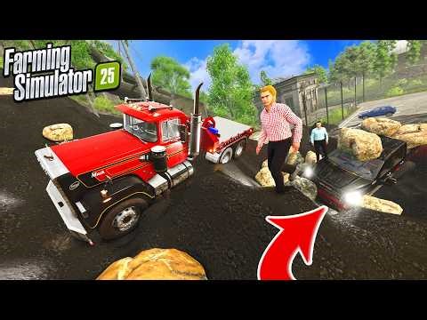 MUD SLIDE DISASTER!! (HEAVY RESCUE) | Farming Simulator 25