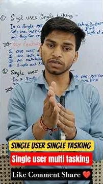 Single user single tasking #operatingsystem Single user multi tasking #shorts #study #exam #rsp