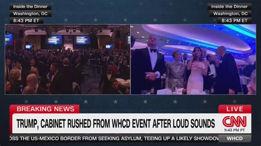 Kaitlan Collins tells CNN that there was reports of hearing shots fired outside of WHCD: There is a shooter confirmed dead.