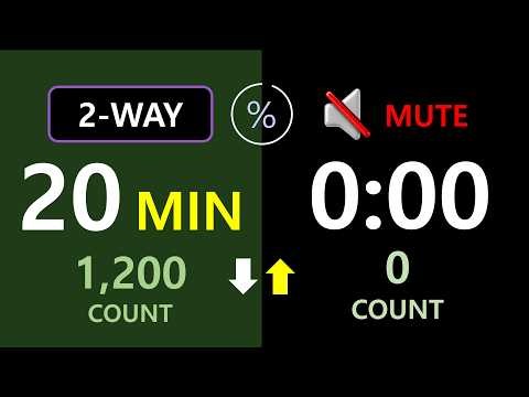 20 Min Pro Timer | 🔼🔽 Count Up & Down | 6-in-1 Counters | 🔇 Mute | TREE TIMER