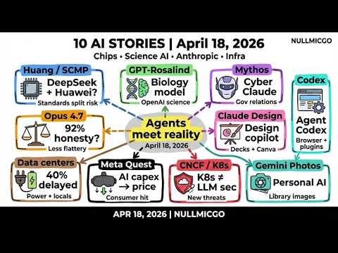 10 AI Stories | April 18, 2026 — Huang on Chips, GPT-Rosalind, Anthropic Trio, Infra Crunch