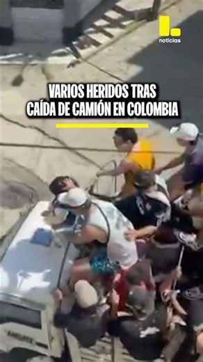 Varios heridos tras la caída de un camión en Colombia