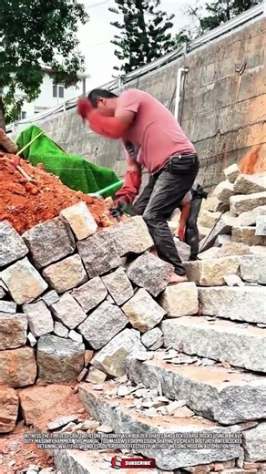 Stone Mason Tool: Heavy-Duty Hammer for Retaining Wall Construction #ToolHolder