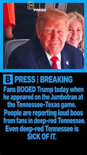 Trump BOOED At Tennessee vs Texas Game? Jumbotron Moment In Deep-Red Tennessee Goes Viral!