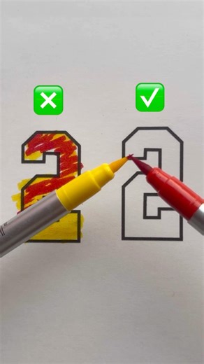 satisfying Number 2 Painting technique #shorts