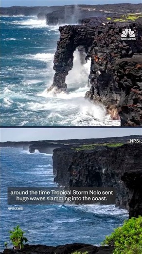 Hawaii’s Hōlei Sea Arch collapses into the ocean