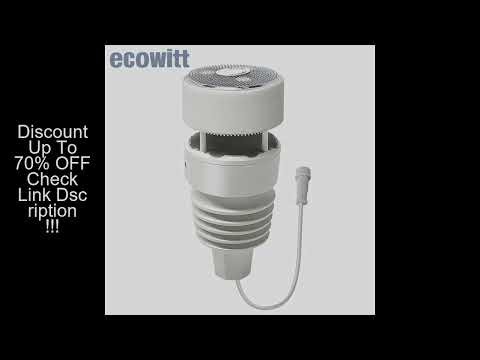 Ecowitt WS90 7-in-1 Weather Sensor, Ultrasonic Anemometer with Piezoelectric Rain Gauge, Light & UV,