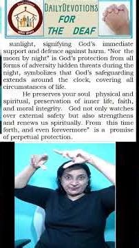 DAILY DEVOTION FOR THE DEAF (ASL) Bible EDUCATION in AMERICAN Sign Language (ASL)