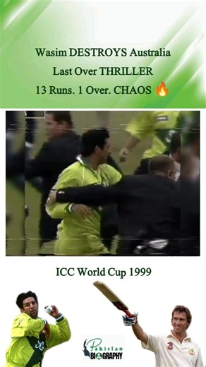 Wasim Akram DESTROYS Australia in Last Over! 😱 | 1999 World Cup Thriller #wasimakram #glennmcgrath