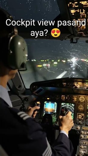 Cockpit View Landing 😍✈️ | Pilot Perspective#cockpit #pilot #landing #plane #aviation #shorts