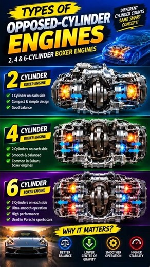 Types of Opposed-Cylinder Engines Explained | 2, 4 & 6-Cylinder Boxer Engines