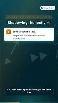 Shadowing: the speaking drill that hurts so good