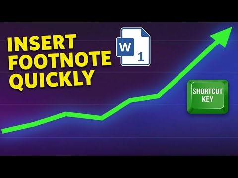 Ms Word Footnotes insert footnote, shortcut,