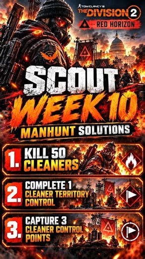 Division 2 Scout Week 10 SOLUTIONS ✅ | Red Horizon Manhunt #shorts #division2 #gaming #scouts10