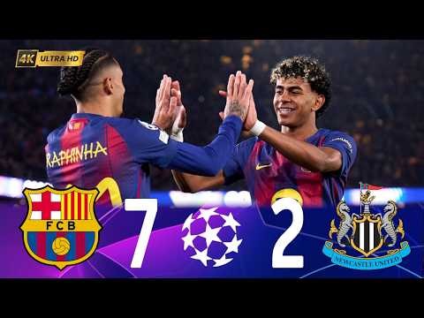 Barcelona vs Newcastle 7-2 Extended Highlights & All Goals - Champions League 2026