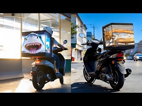 New Design LED Delivery Takeaway Takeout Boxes Display, Borderless and Naked-eye 3D Food Box Screens