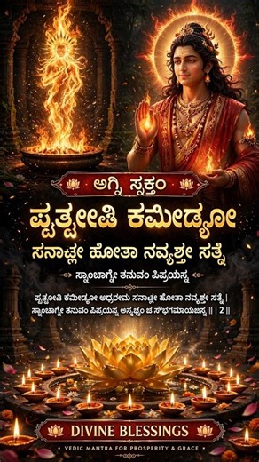 Durga Sukta Verse 6 | Powerful Agni Mantra for Prosperity & Blessings 🔥| ಸೌಭಾಗ್ಯ ಮತ್ತು ಸಮೃದ್ಧಿಗಾಗಿ 🙏