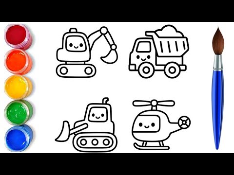 How to draw easy vehicles | easy drawing step by step for kids 