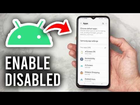 How To Enable Disabled Apps On Android - Tutorial